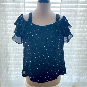 J.Crew polka dot top